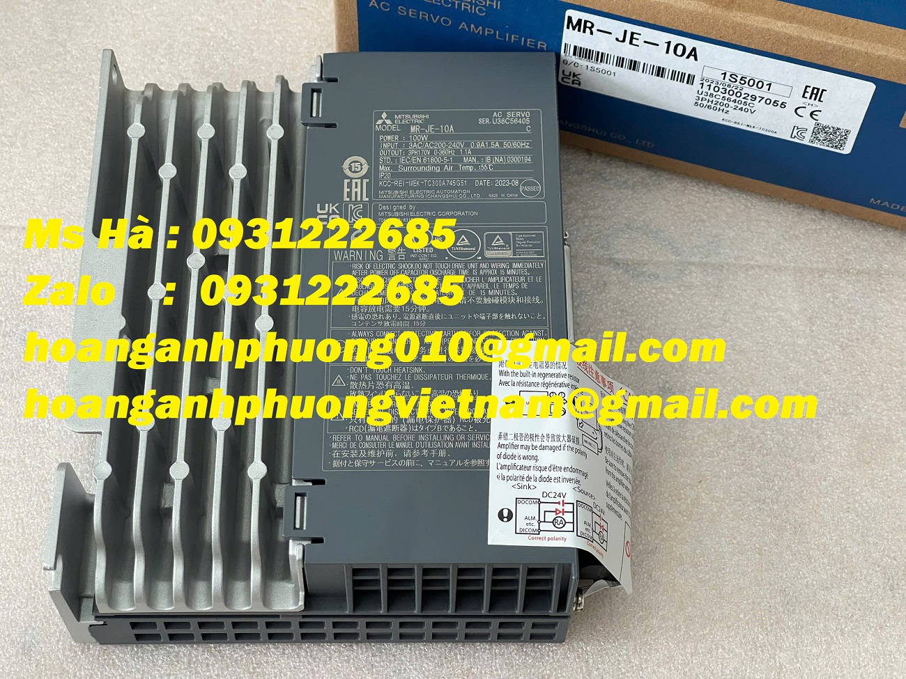 Amplifier servo Mitsubishi MR-JE-10A mới - bảo hành 12 tháng